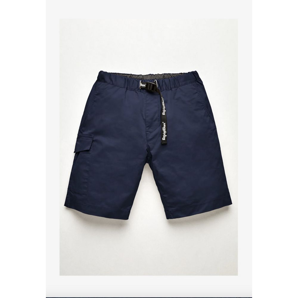 Refrigiwear Blue Cotton Blend Shorts for Sophisticated Style