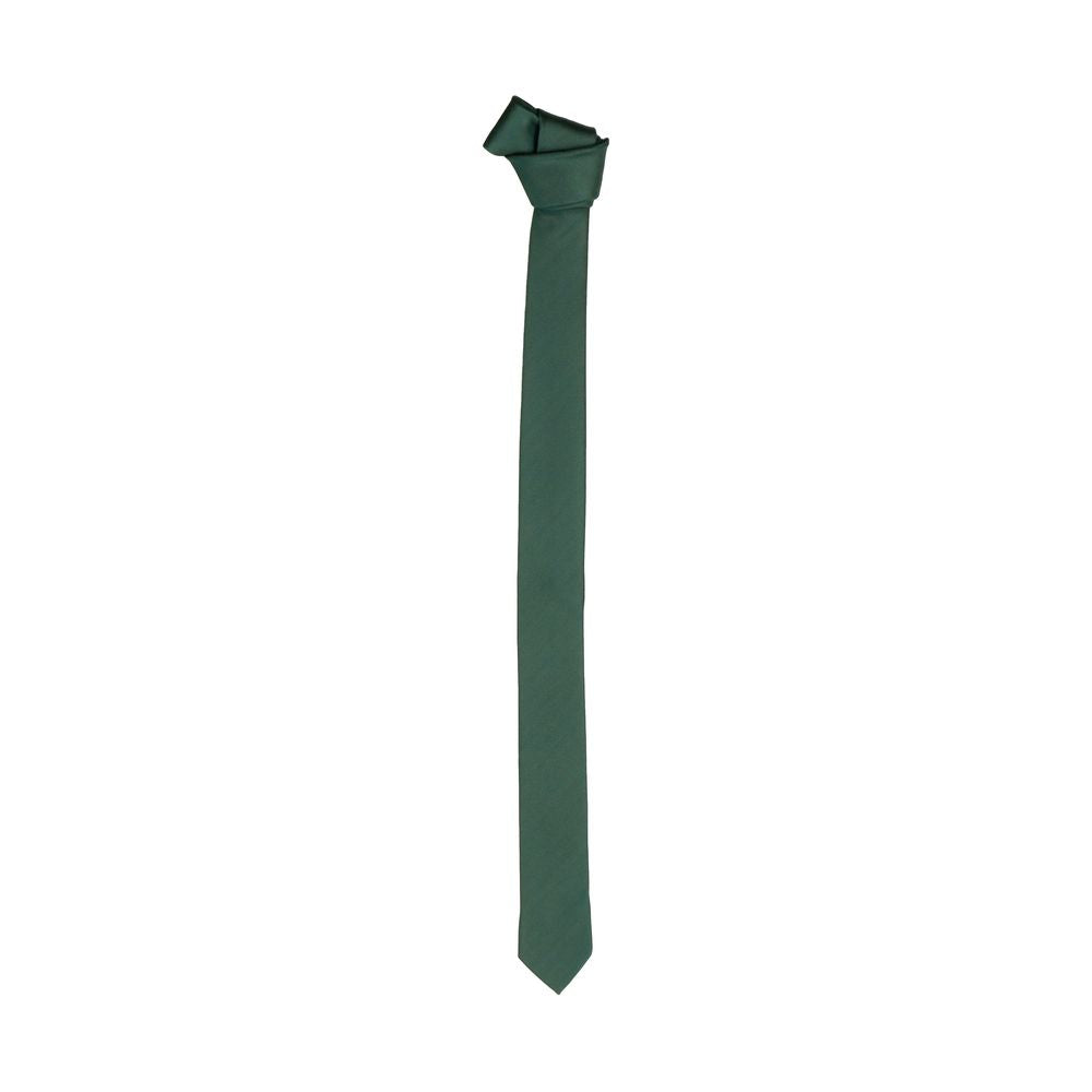 Emilio Romanelli Green Silk Slim Tie for Sophisticated Style