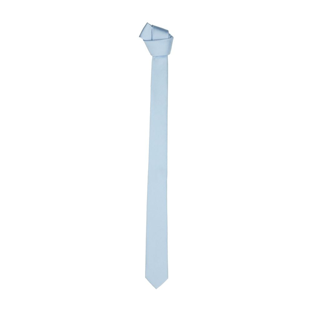 Emilio Romanelli Sky-Blue Silk Slim Tie