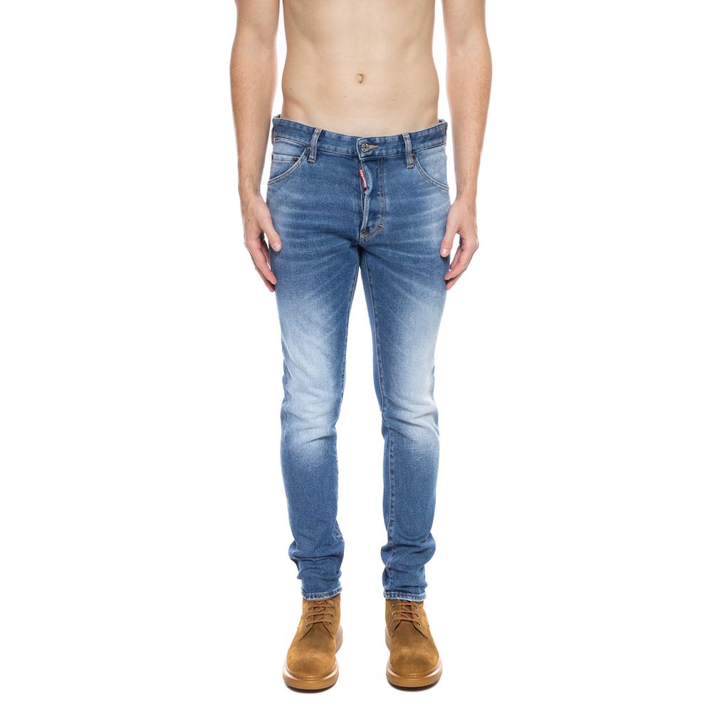 Dsquared² Blue Cotton Distressed Jean for Effortless Style