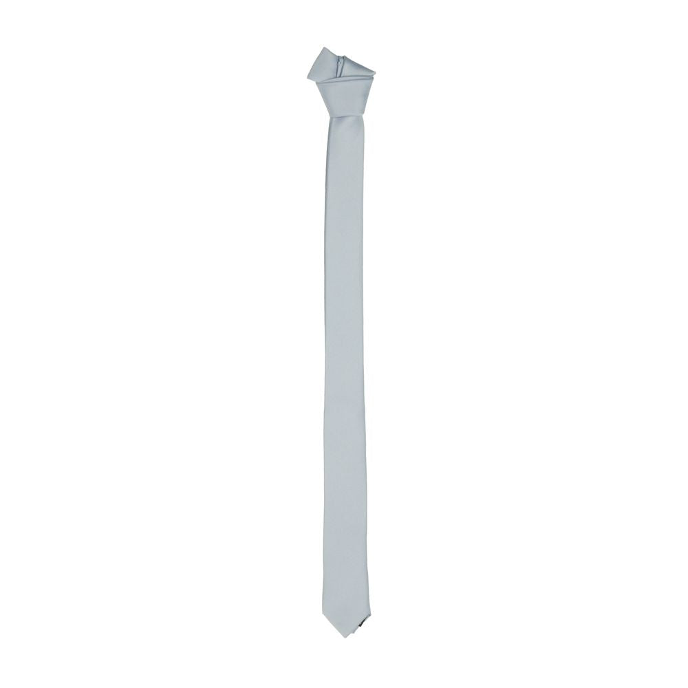 Emilio Romanelli Chic Gray Silk Slim Tie