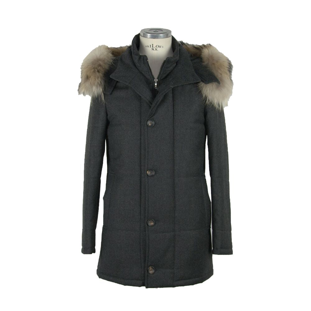 Loro Piana Charcoal Wool-Cashmere Blend Jacket