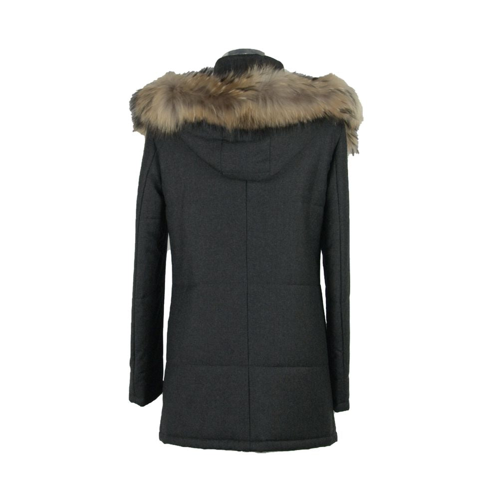 Loro Piana Charcoal Wool-Cashmere Blend Jacket