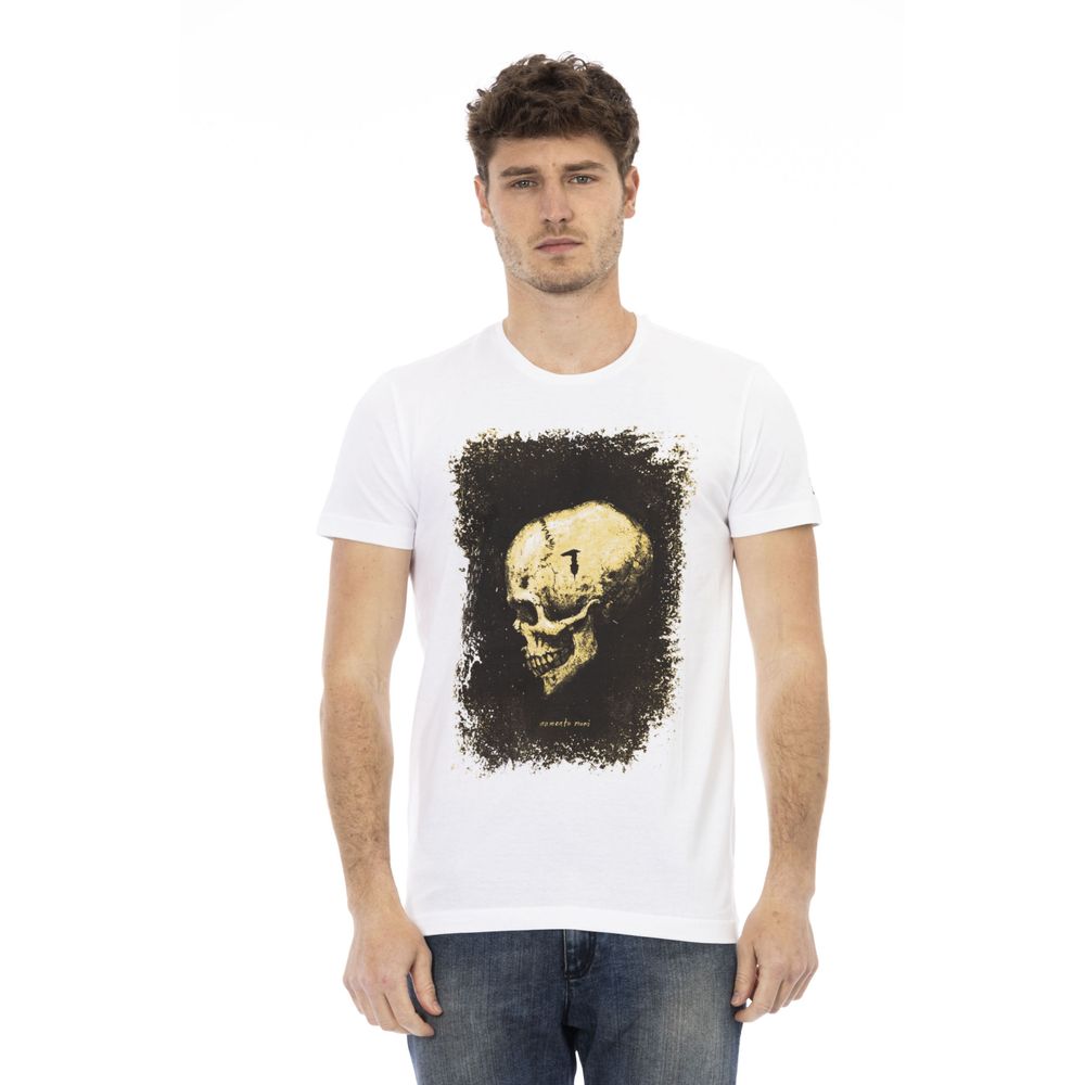 Trussardi Action White Cotton T-Shirt for Effortless Elegance