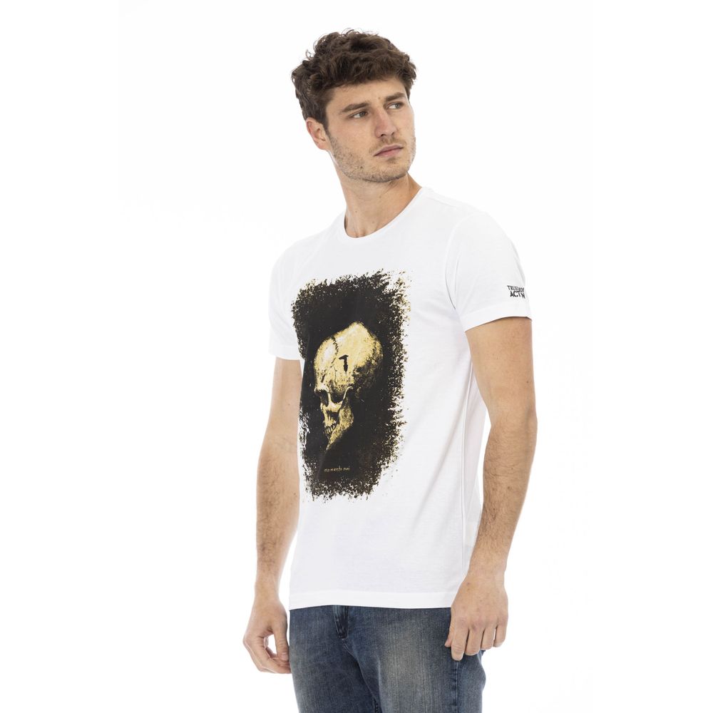 Trussardi Action White Cotton T-Shirt for Effortless Elegance