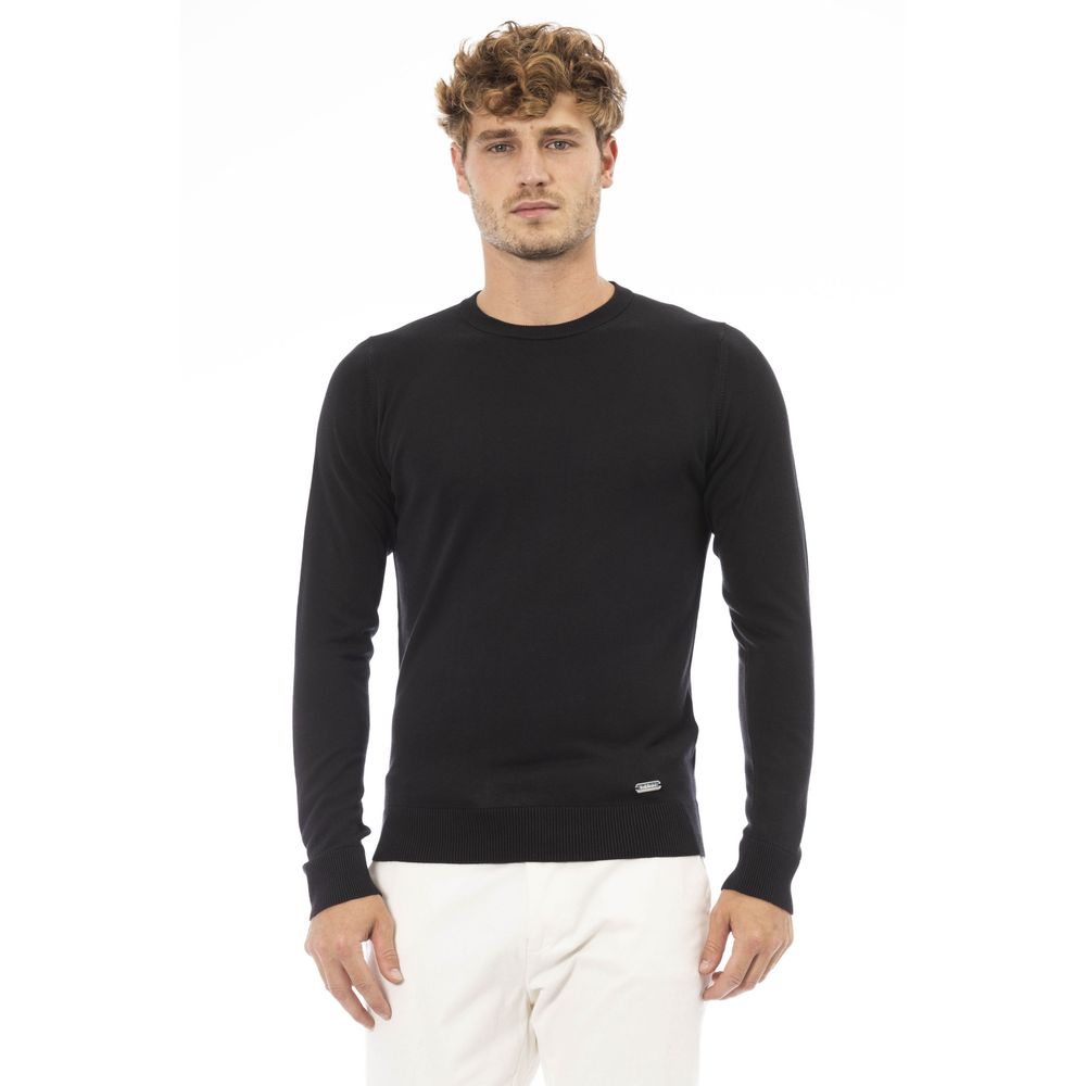 Baldinini Black Modal Sweater for Timeless Elegance