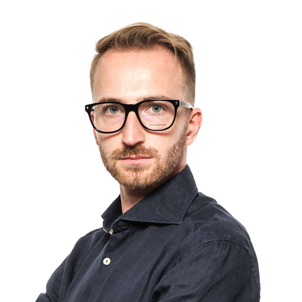 Ermenegildo Zegna Black Acetate Optical Frames
