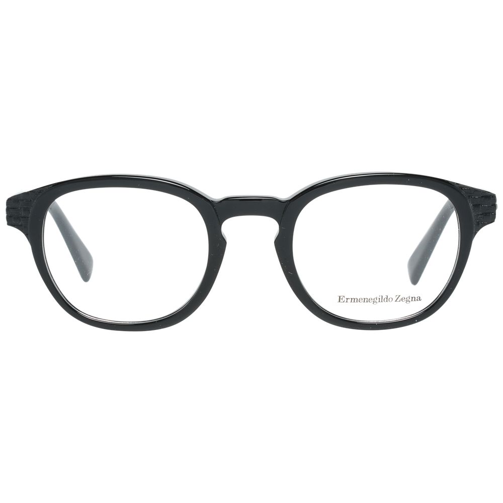 Ermenegildo Zegna Black Acetate Optical Frames