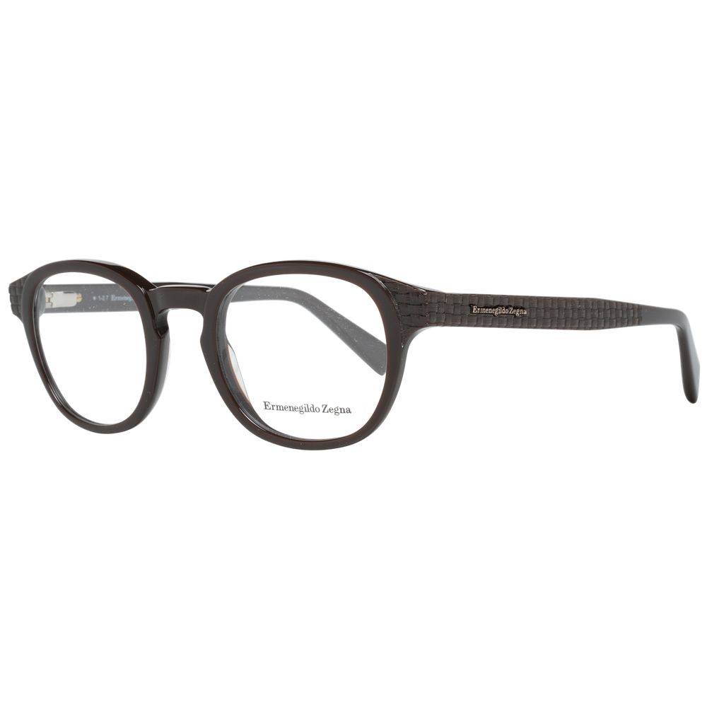 Ermenegildo Zegna Brown Acetate Optical Frames