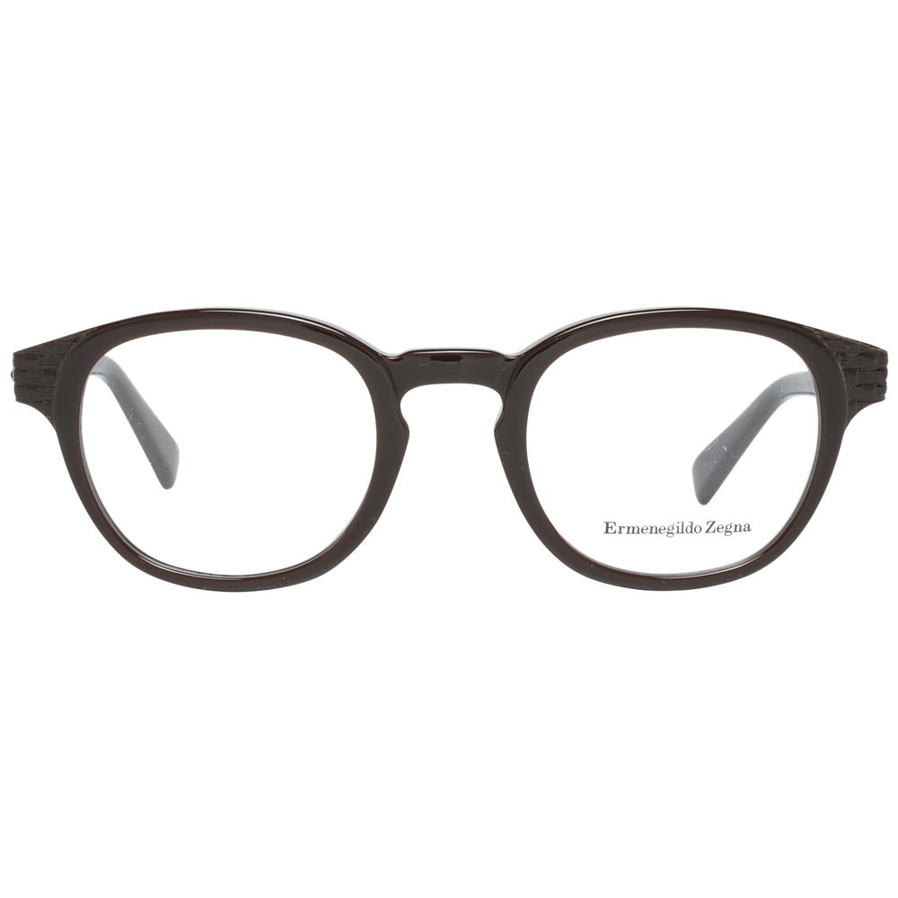 Ermenegildo Zegna Brown Acetate Optical Frames