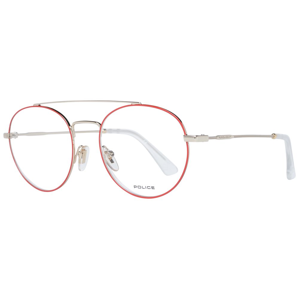 Police Red Metal Optical Frames for Elevated Style and Vision