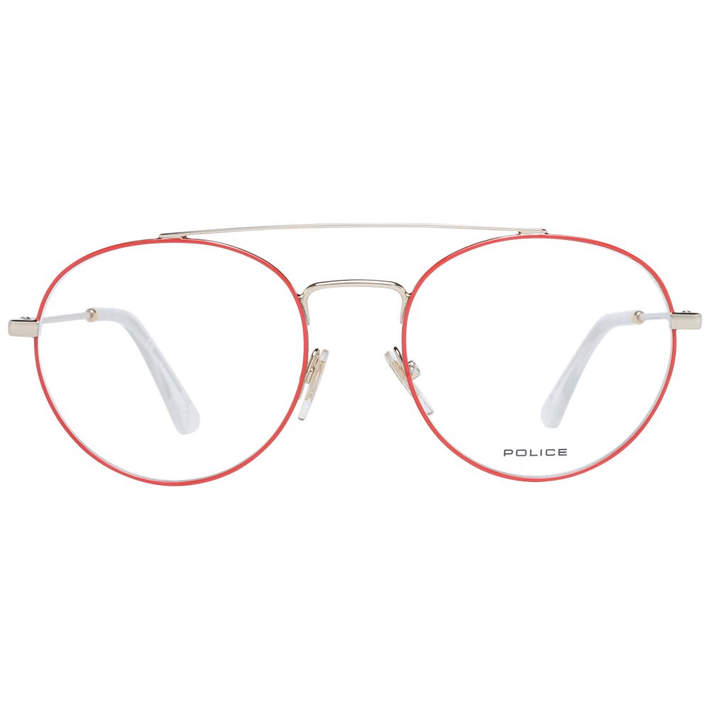 Police Red Metal Optical Frames for Elevated Style and Vision