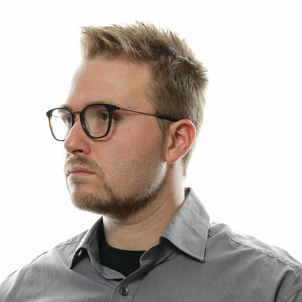 Police Black Metal Optical Frames for Elevated Elegance
