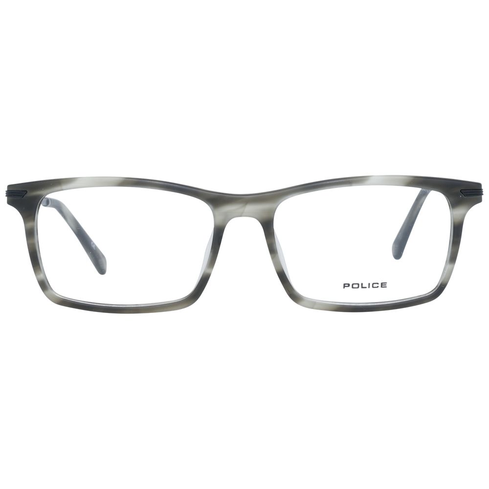 Police Gray Metal Optical Frames for Effortless Elegance