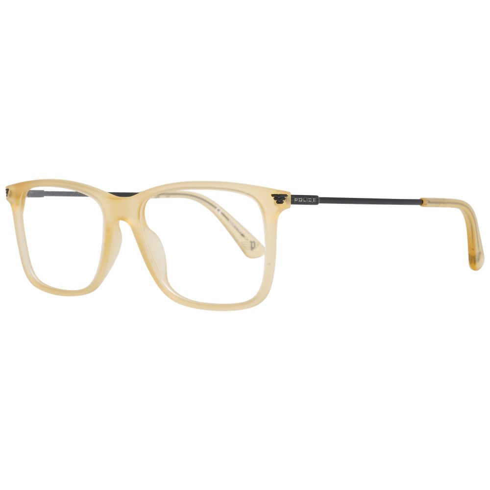 Police Yellow Metal Optical Frames for Distinctive Style