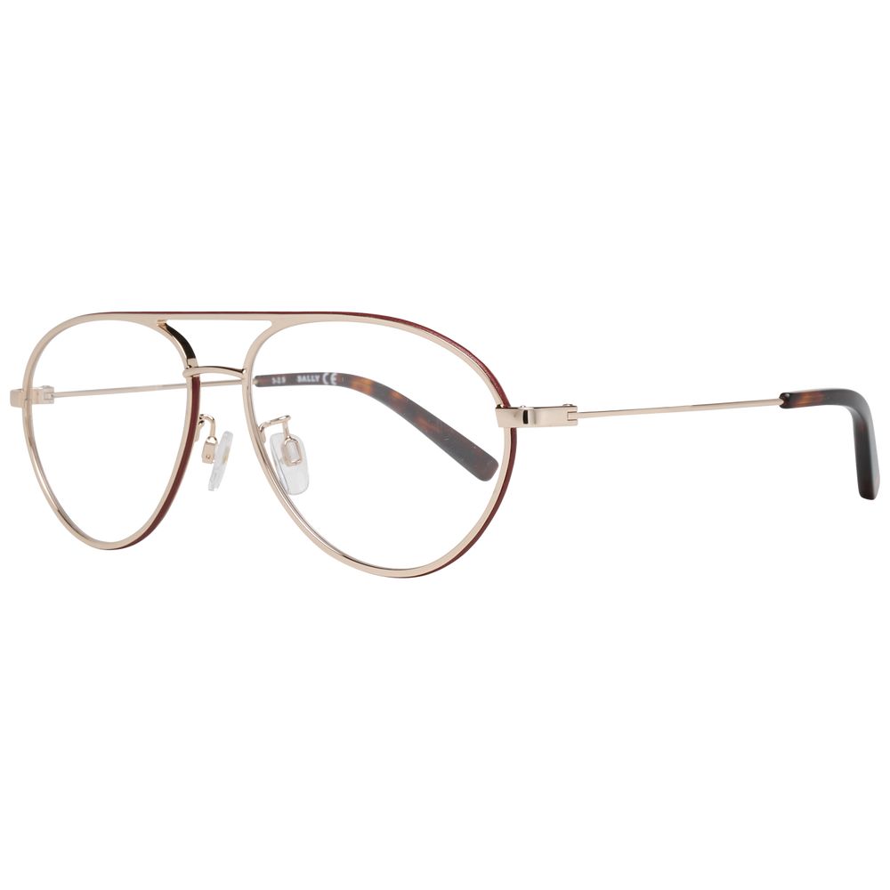 Bally Rose Gold Metal Optical Frames for Timeless Elegance