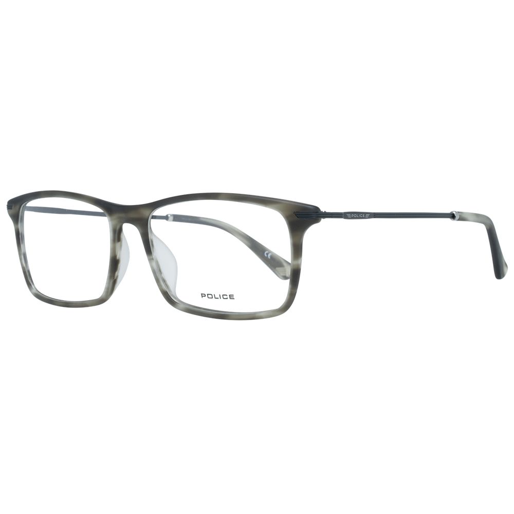 Police Gray Metal Optical Frames for Elevated Style and Elegance