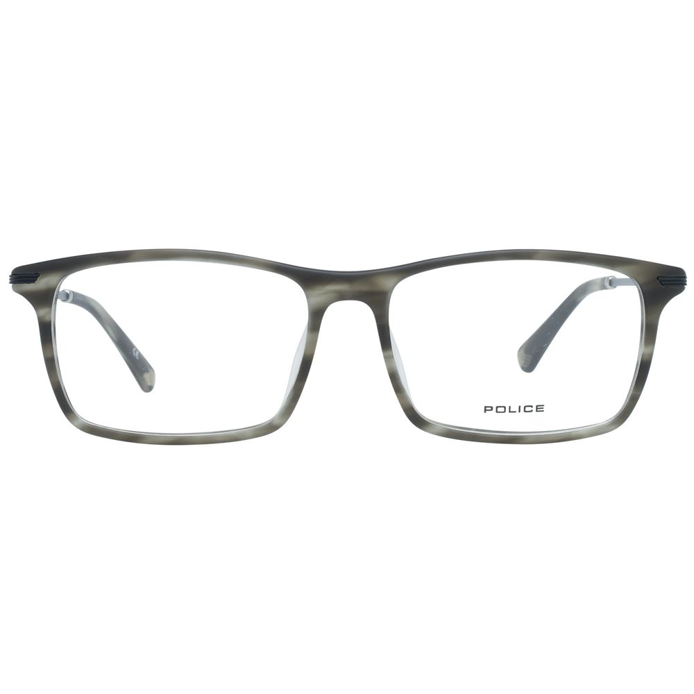 Police Gray Metal Optical Frames for Elevated Style and Elegance