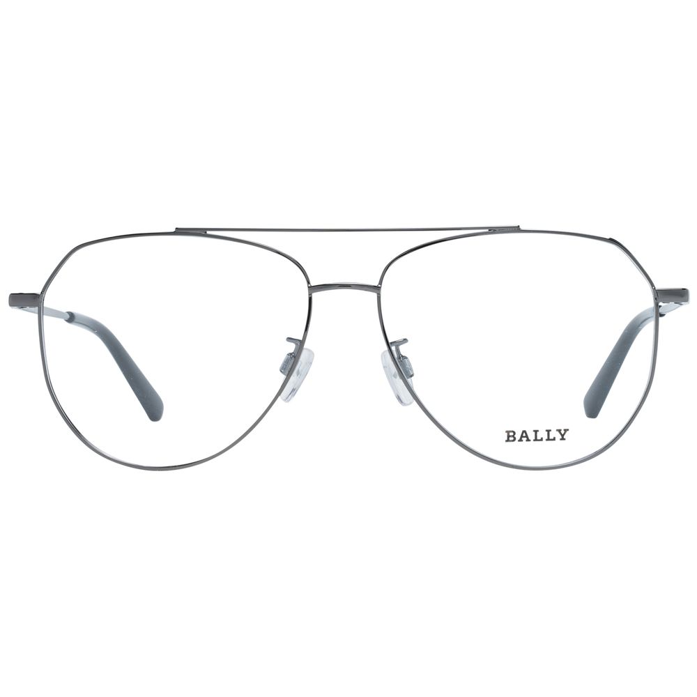 Bally Gray Metal Optical Frames in Elegant Gunmetal Finish