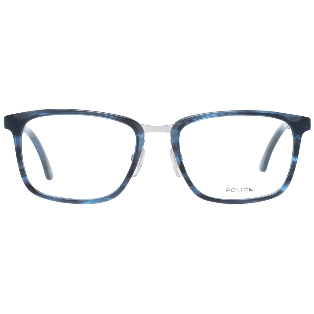 Police Blue Acetate Optical Frames - Sophisticated Eyewear Statement