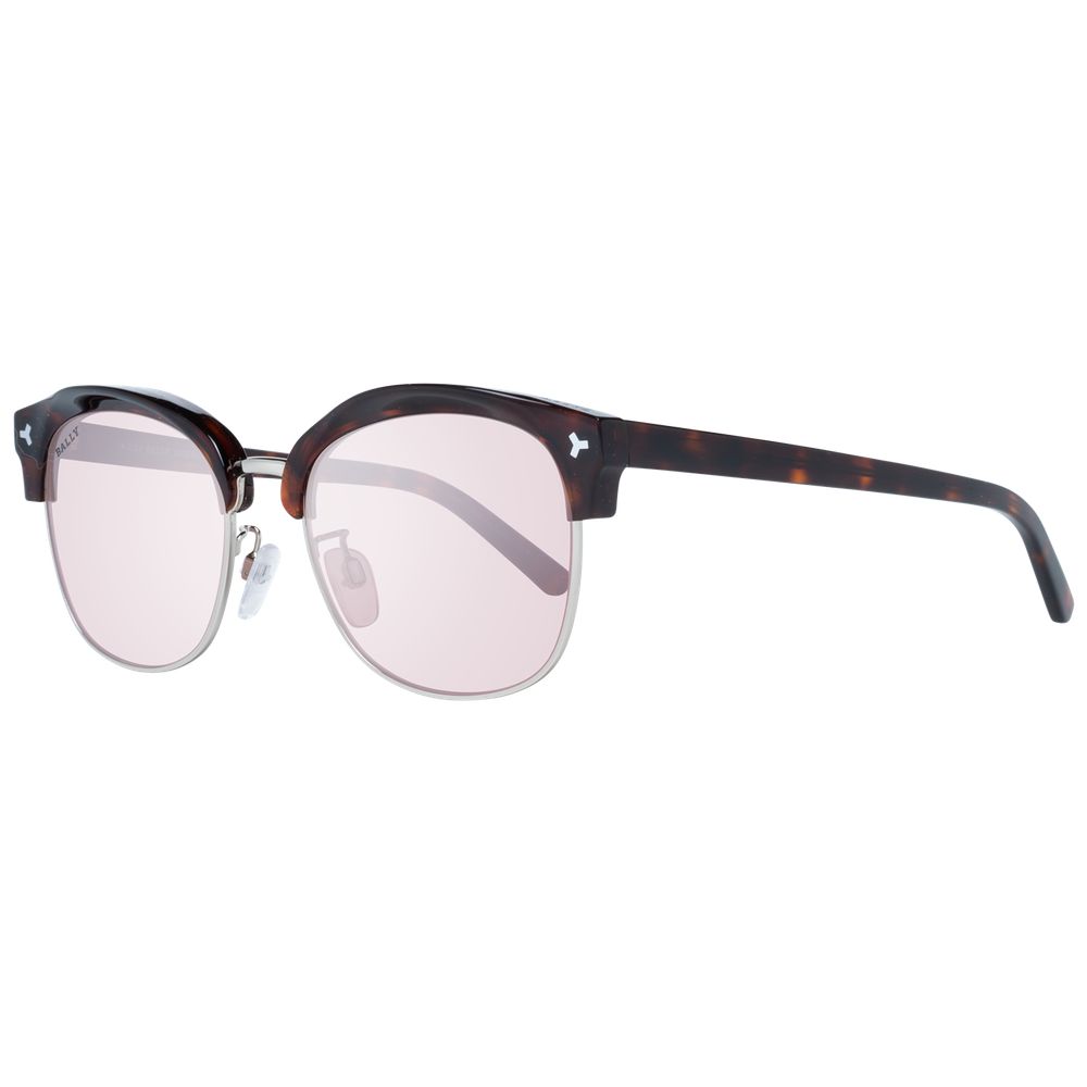 Bally Brown Acetate Sunglasses with Rose-Tinted Lenses