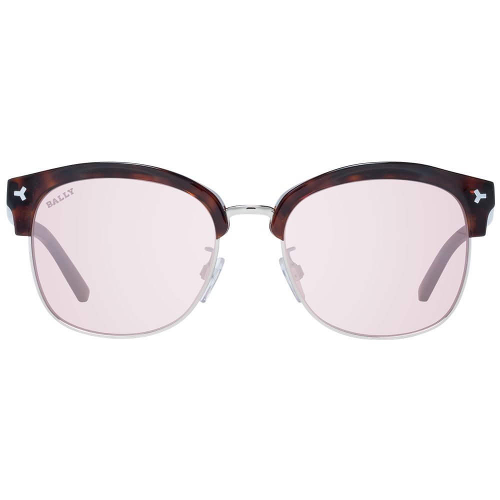 Bally Brown Acetate Sunglasses with Rose-Tinted Lenses