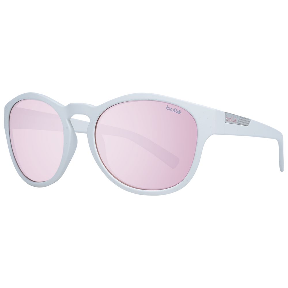 Bolle White Unisex Sunglasses with Striking Blue Lenses