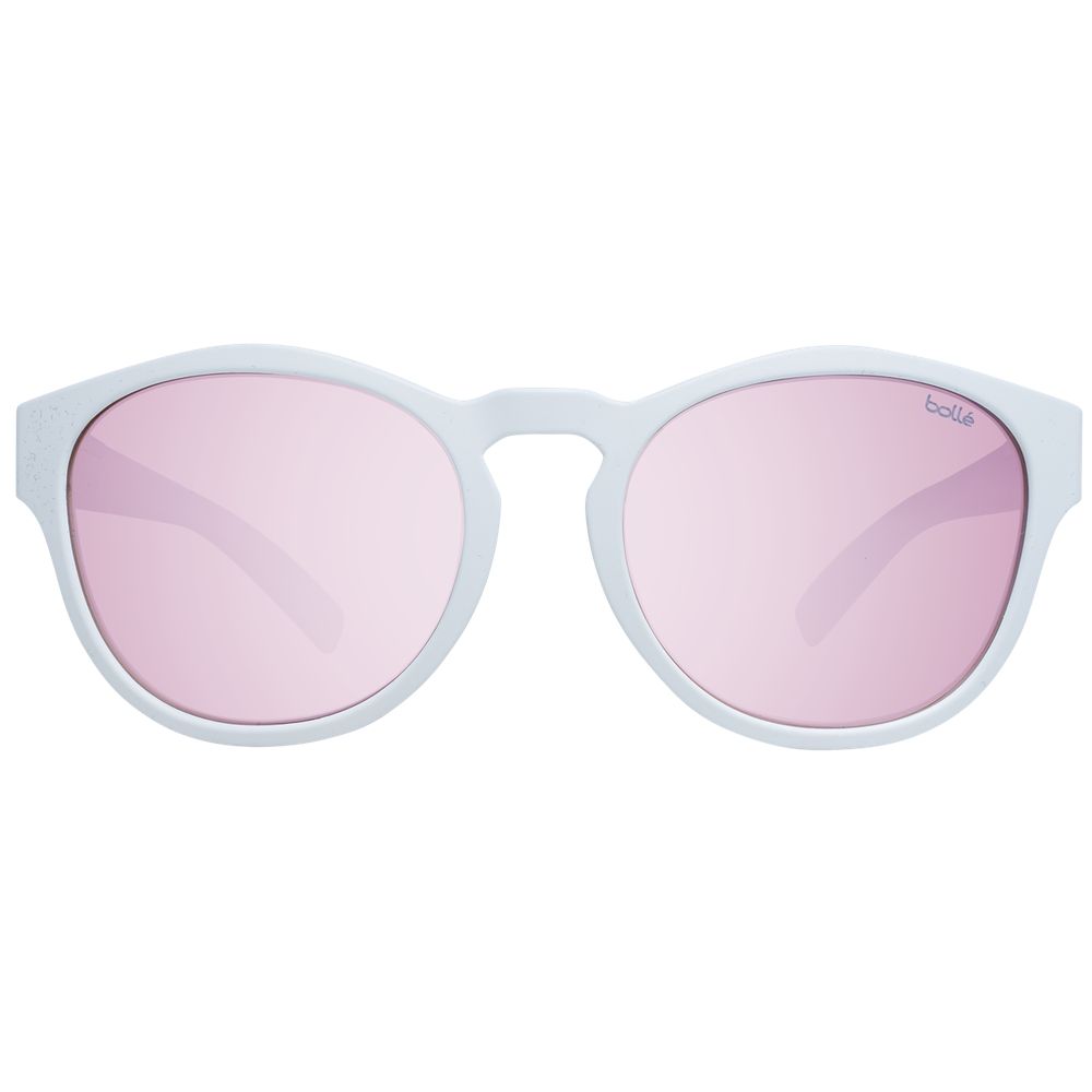 Bolle White Unisex Sunglasses with Striking Blue Lenses
