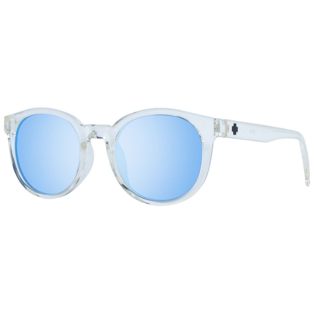 Spy Transparent Acetate Sunglasses with Grey Mirrored Lenses