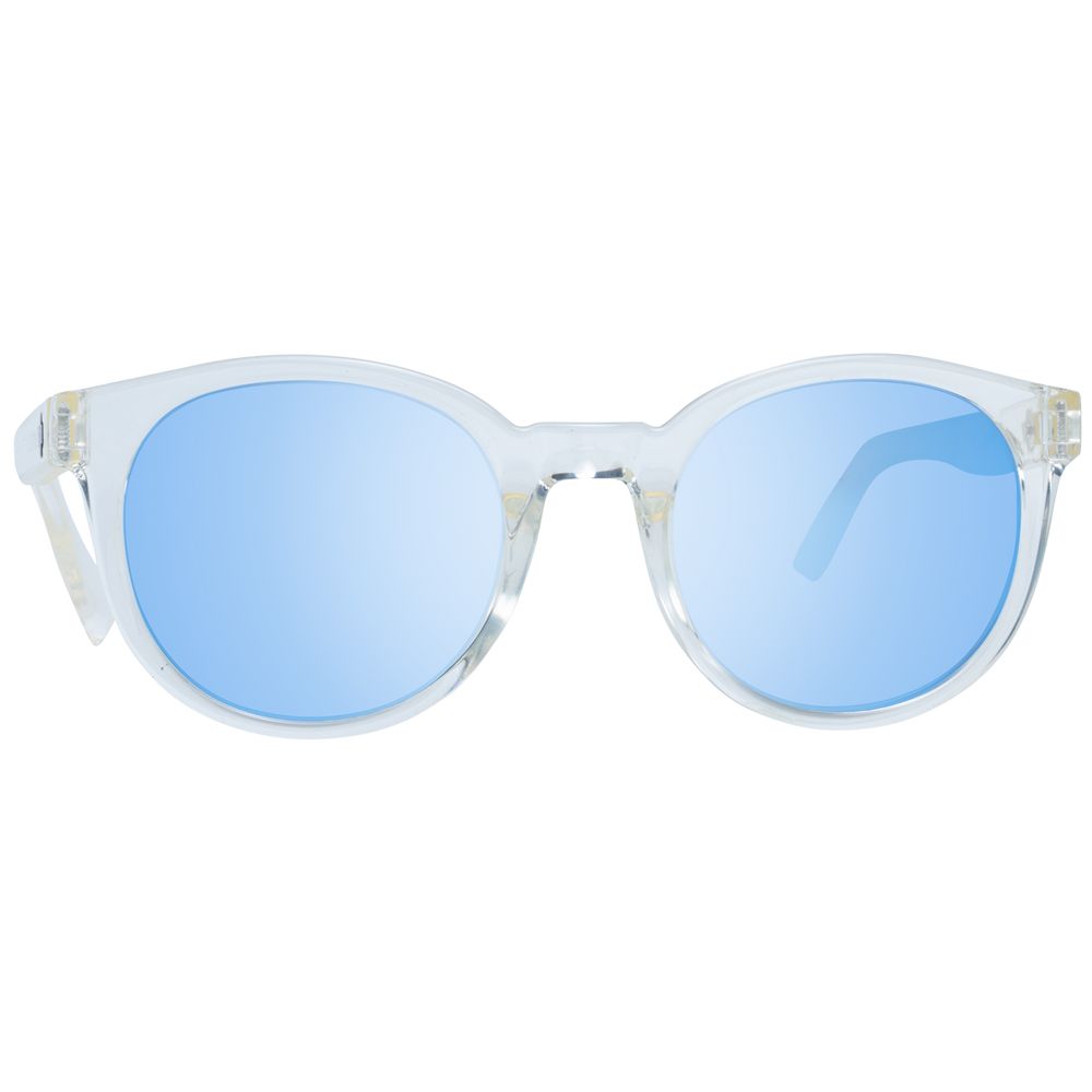 Spy Transparent Acetate Sunglasses with Grey Mirrored Lenses