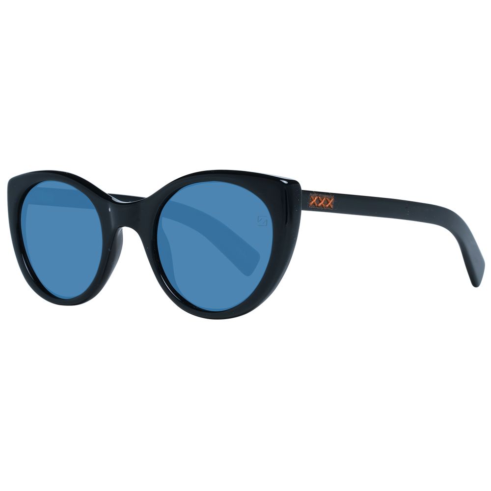 Ermenegildo Zegna Black Acetate Sunglasses for Timeless Elegance