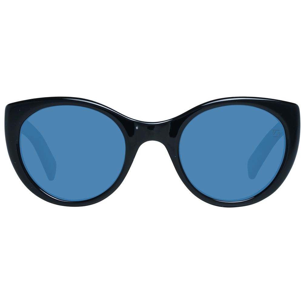 Ermenegildo Zegna Black Acetate Sunglasses for Timeless Elegance