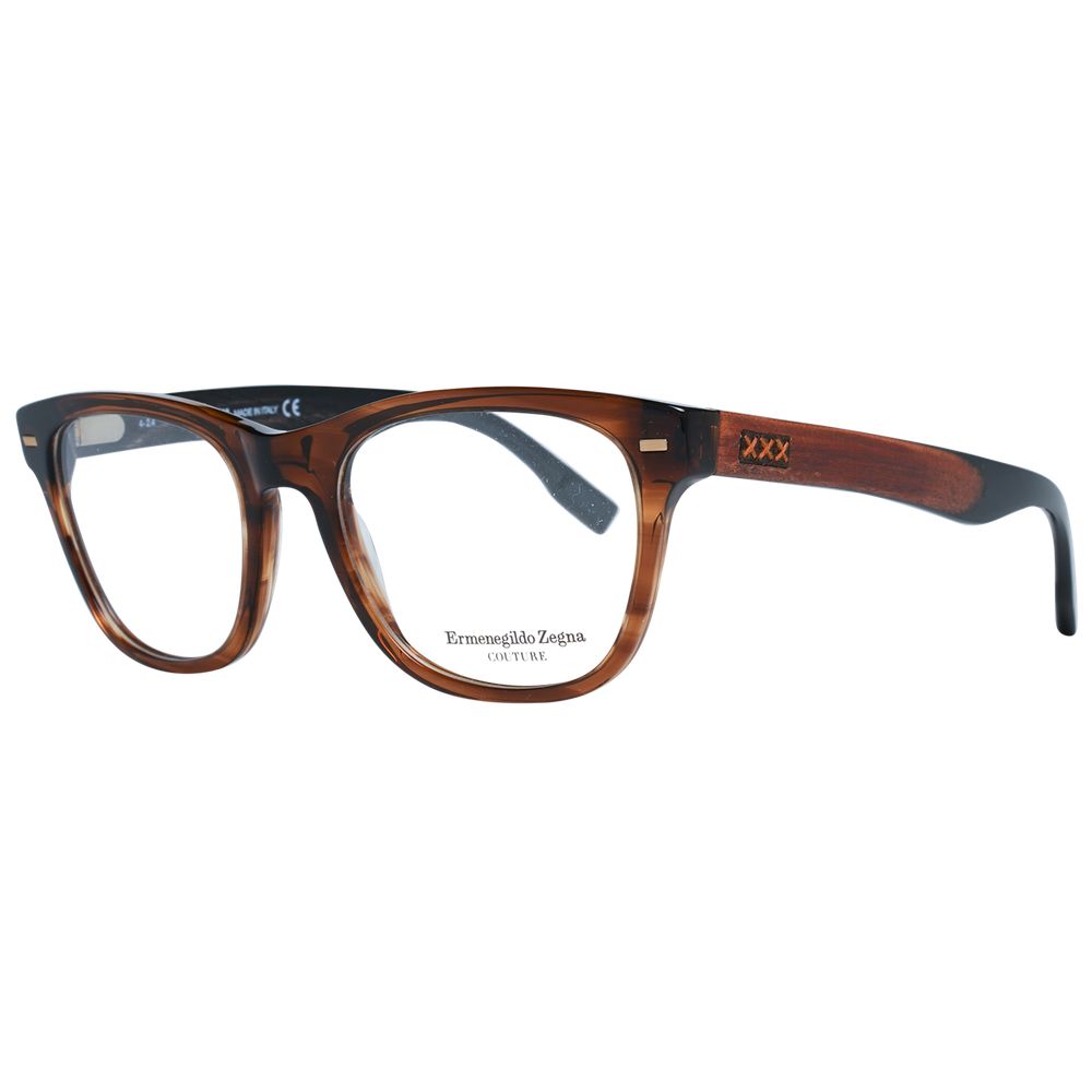 Ermenegildo Zegna Brown Acetate Optical Frames
