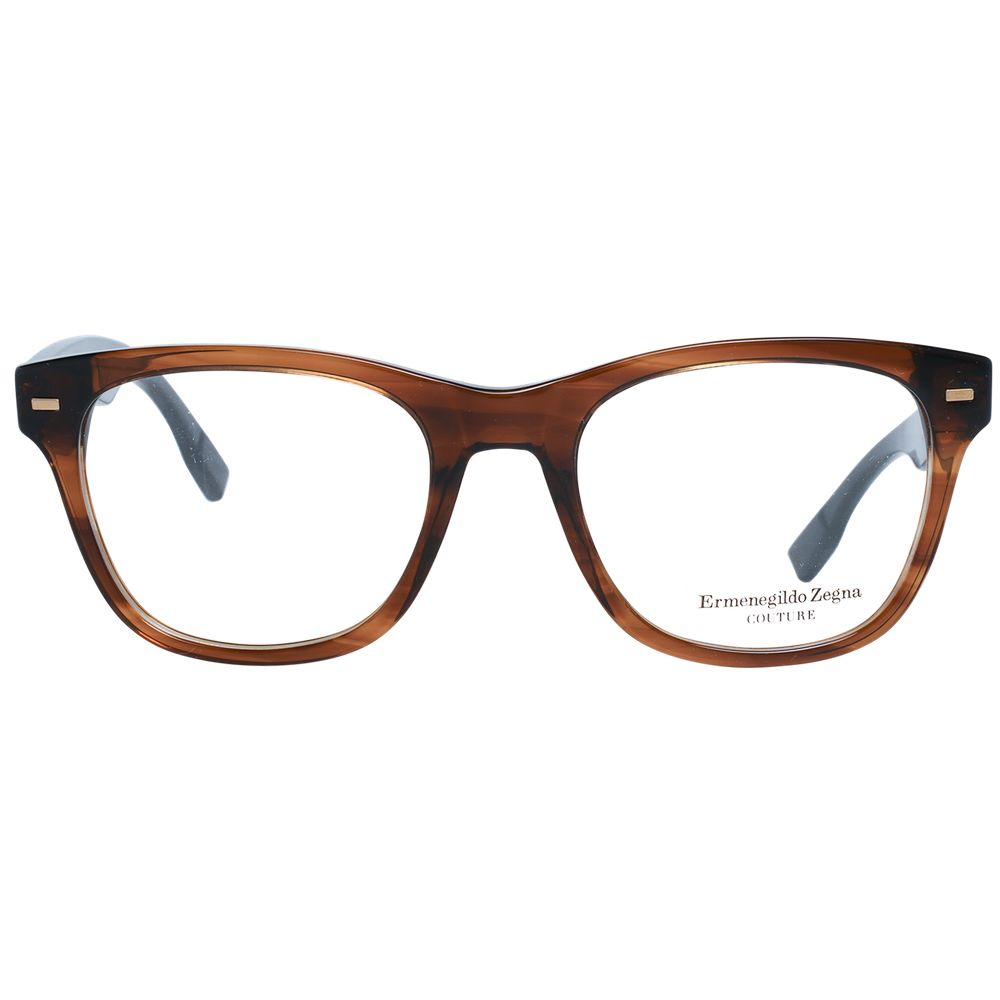 Ermenegildo Zegna Brown Acetate Optical Frames