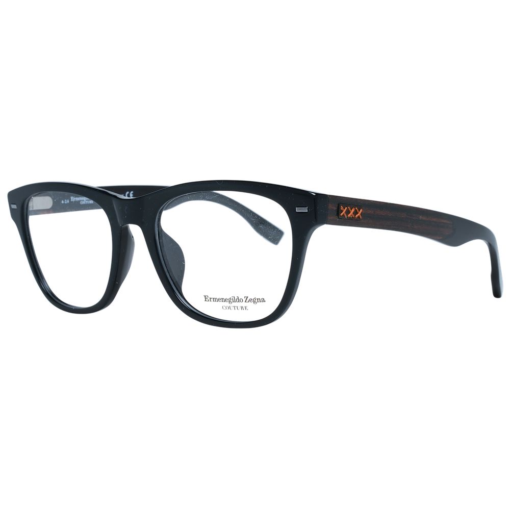 Ermenegildo Zegna Black Metal Optical Frames for Refined Elegance
