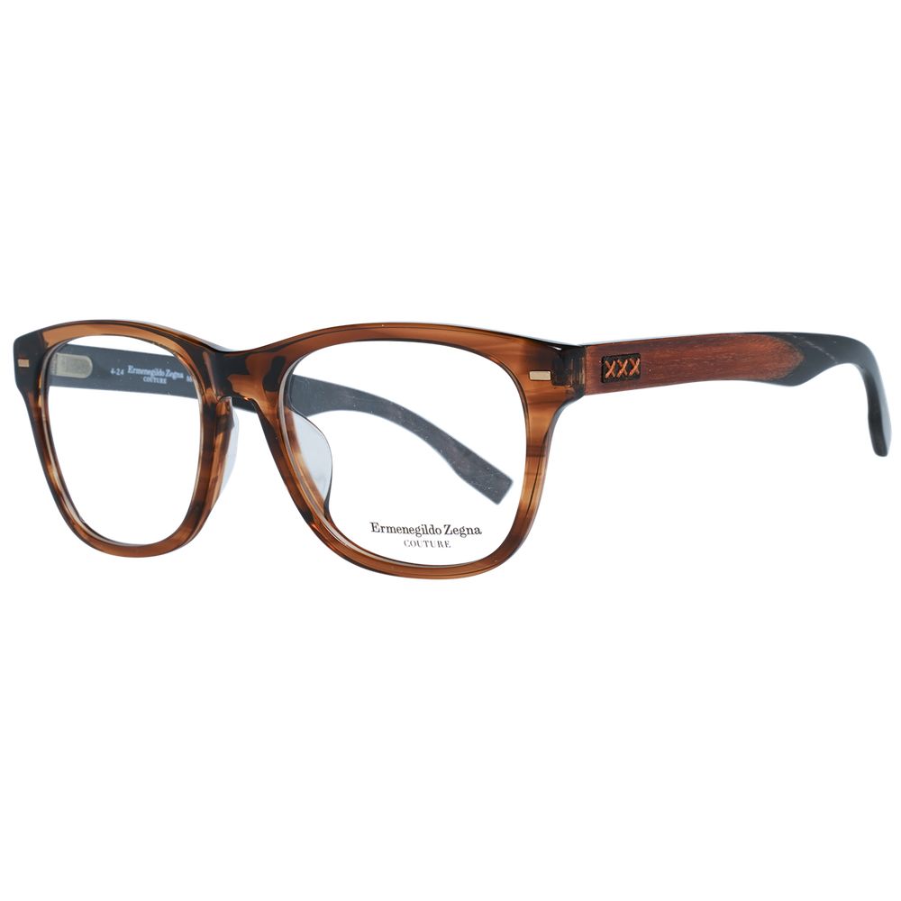 Ermenegildo Zegna Brown Acetate Optical Frames