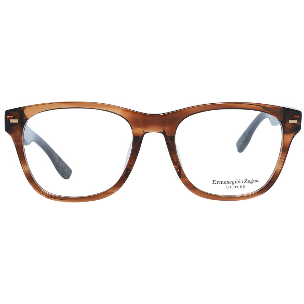 Ermenegildo Zegna Brown Acetate Optical Frames