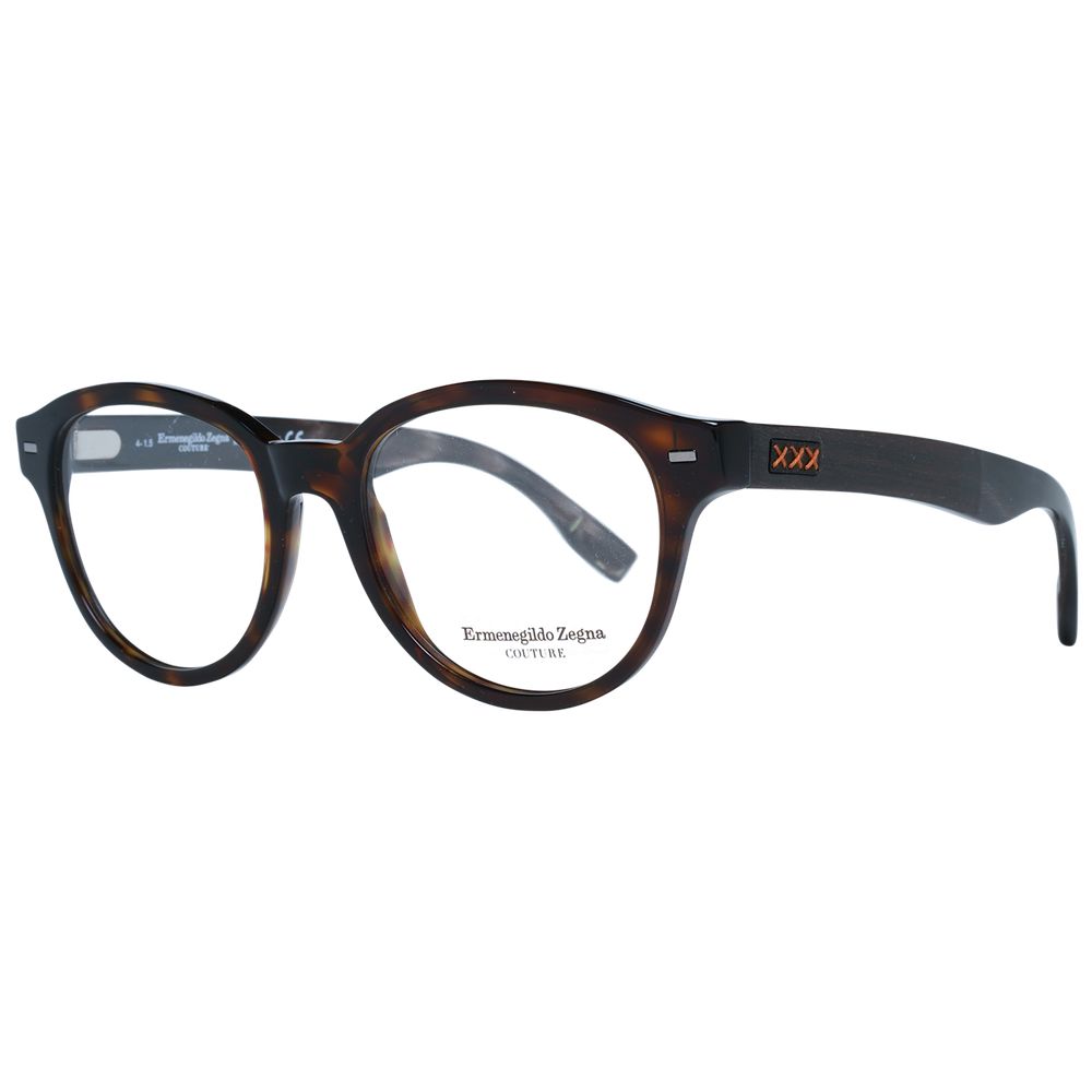 Ermenegildo Zegna Brown Acetate Optical Frames