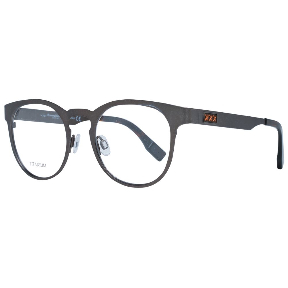 Ermenegildo Zegna Gray Titanium Optical Frames