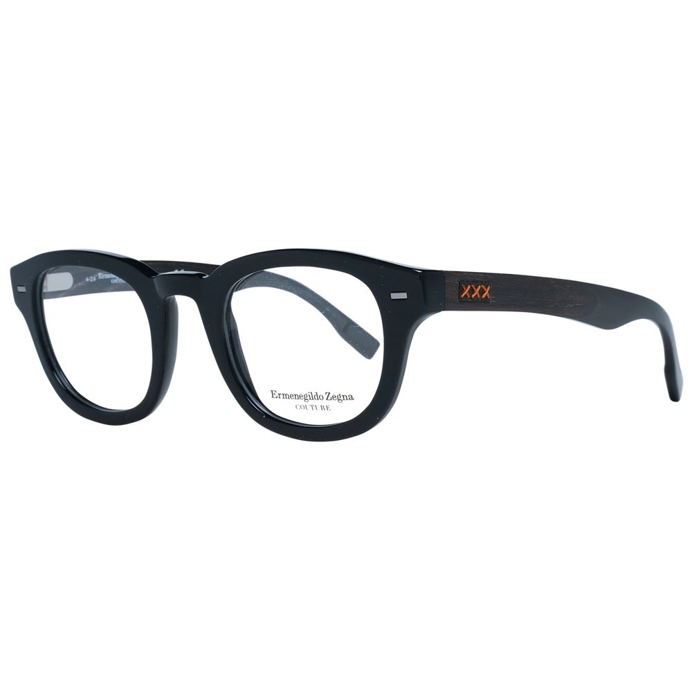 Ermenegildo Zegna Black Acetate Optical Frames for Distinct Style