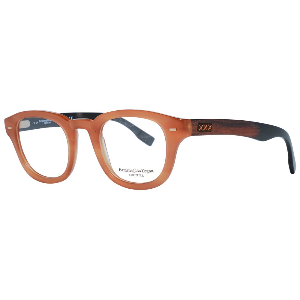 Ermenegildo Zegna Brown Acetate Optical Frames