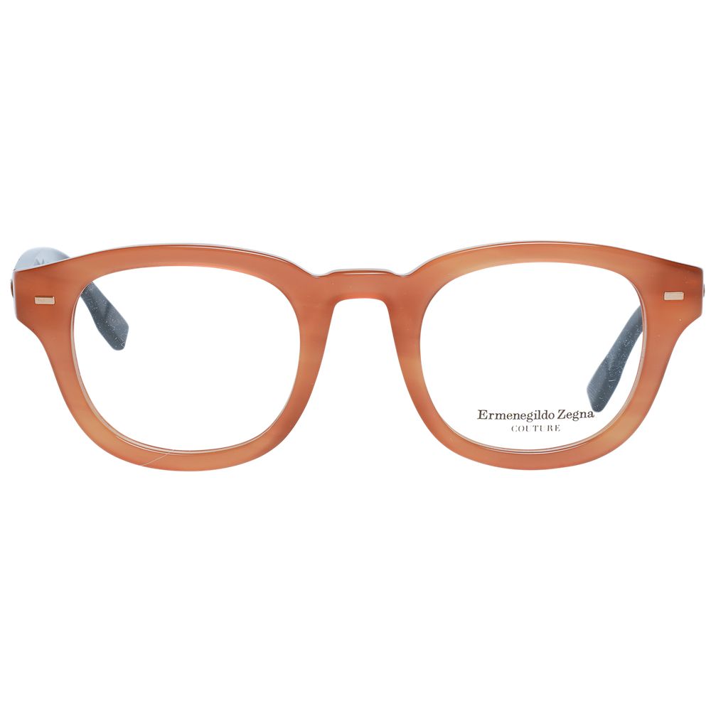 Ermenegildo Zegna Brown Acetate Optical Frames