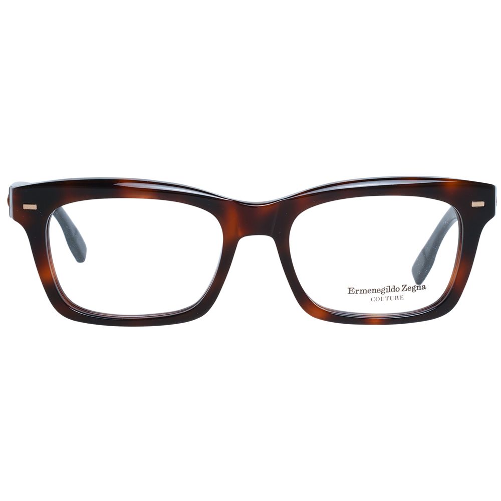 Ermenegildo Zegna Brown Acetate Optical Frames for Elevated Style