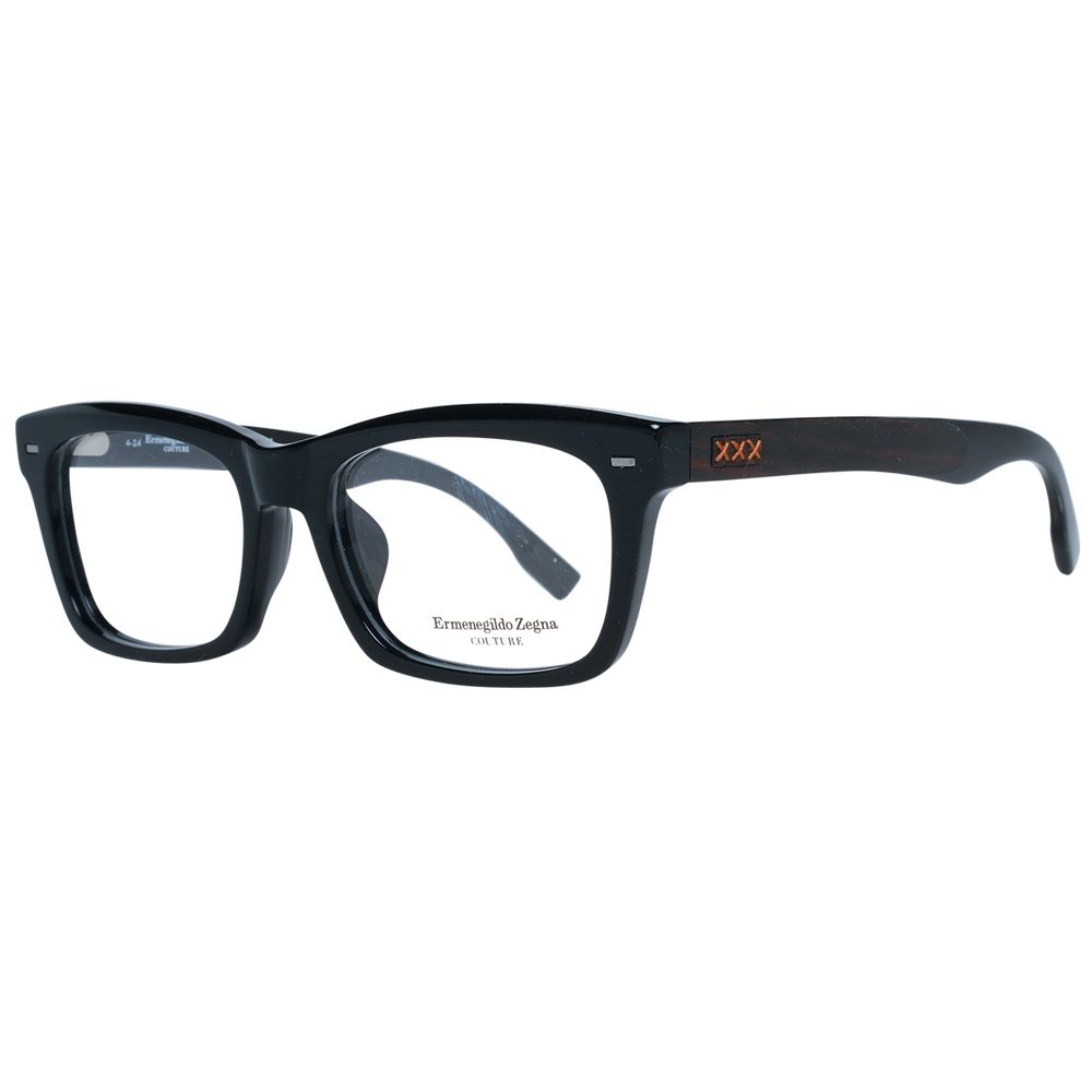 Ermenegildo Zegna Black Acetate Optical Frames
