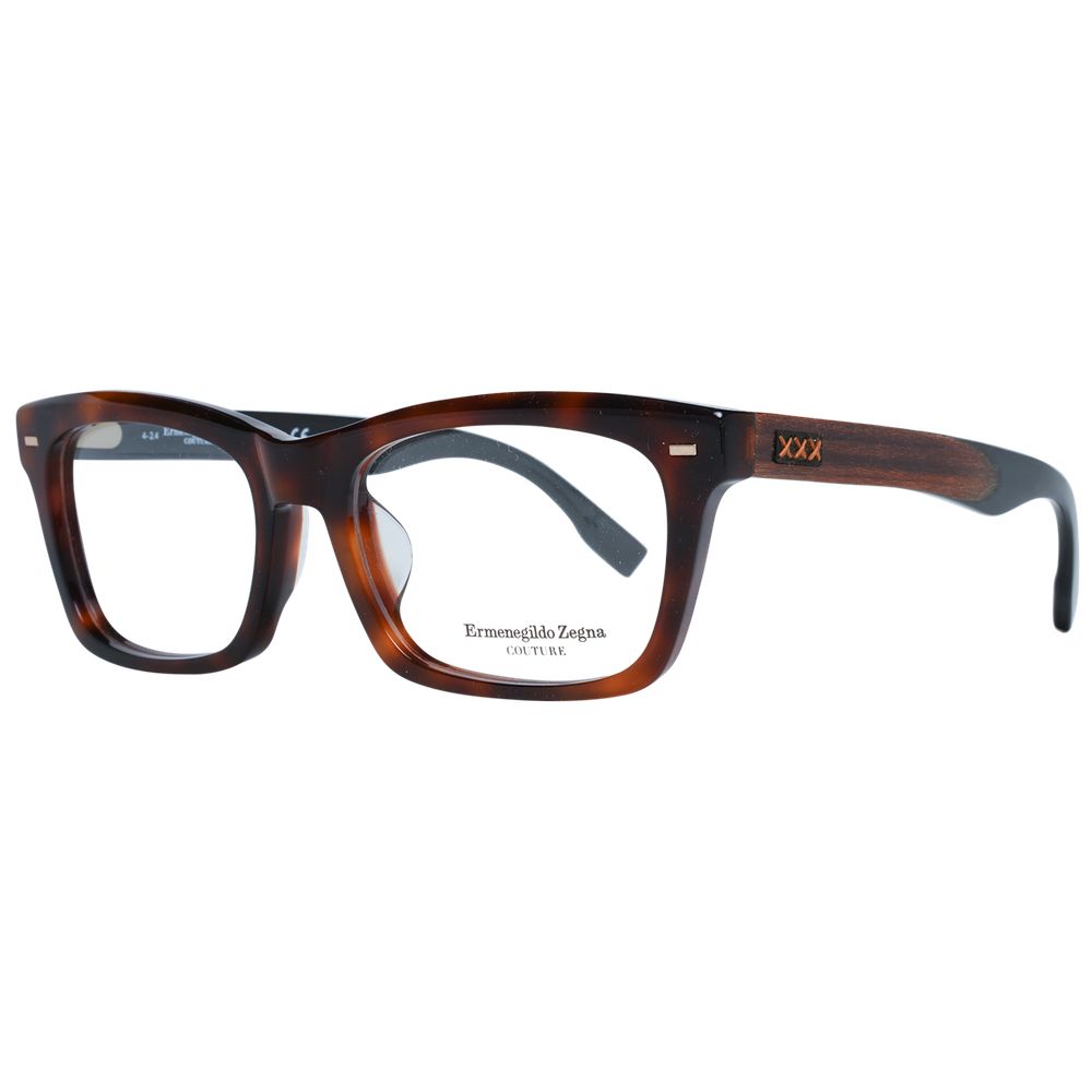 Ermenegildo Zegna Brown Acetate Optical Frames