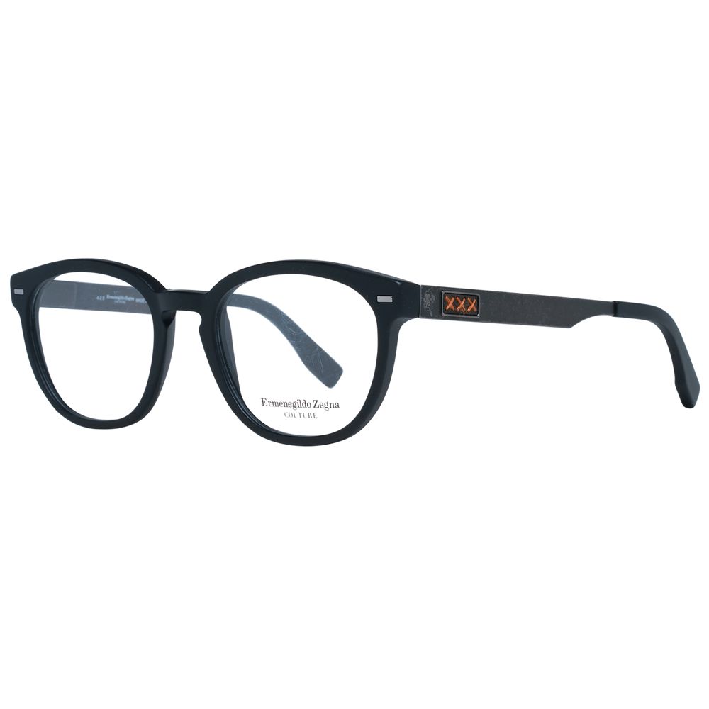Ermenegildo Zegna Black Acetate Optical Frames for Elevated Style