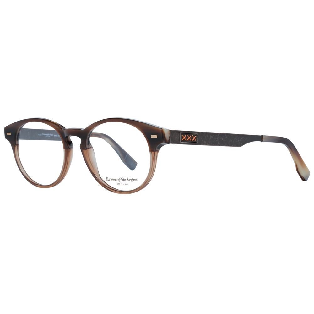Ermenegildo Zegna Brown Acetate Optical Frames