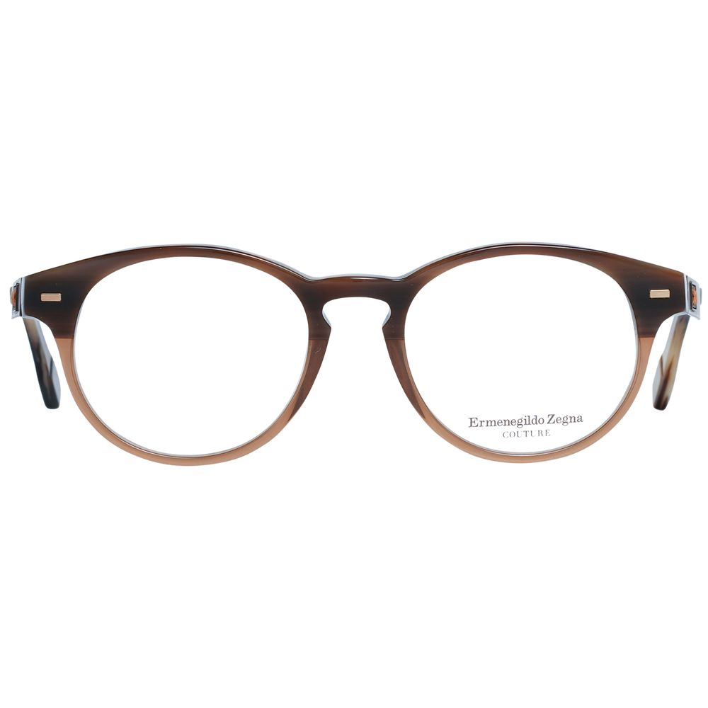 Ermenegildo Zegna Brown Acetate Optical Frames