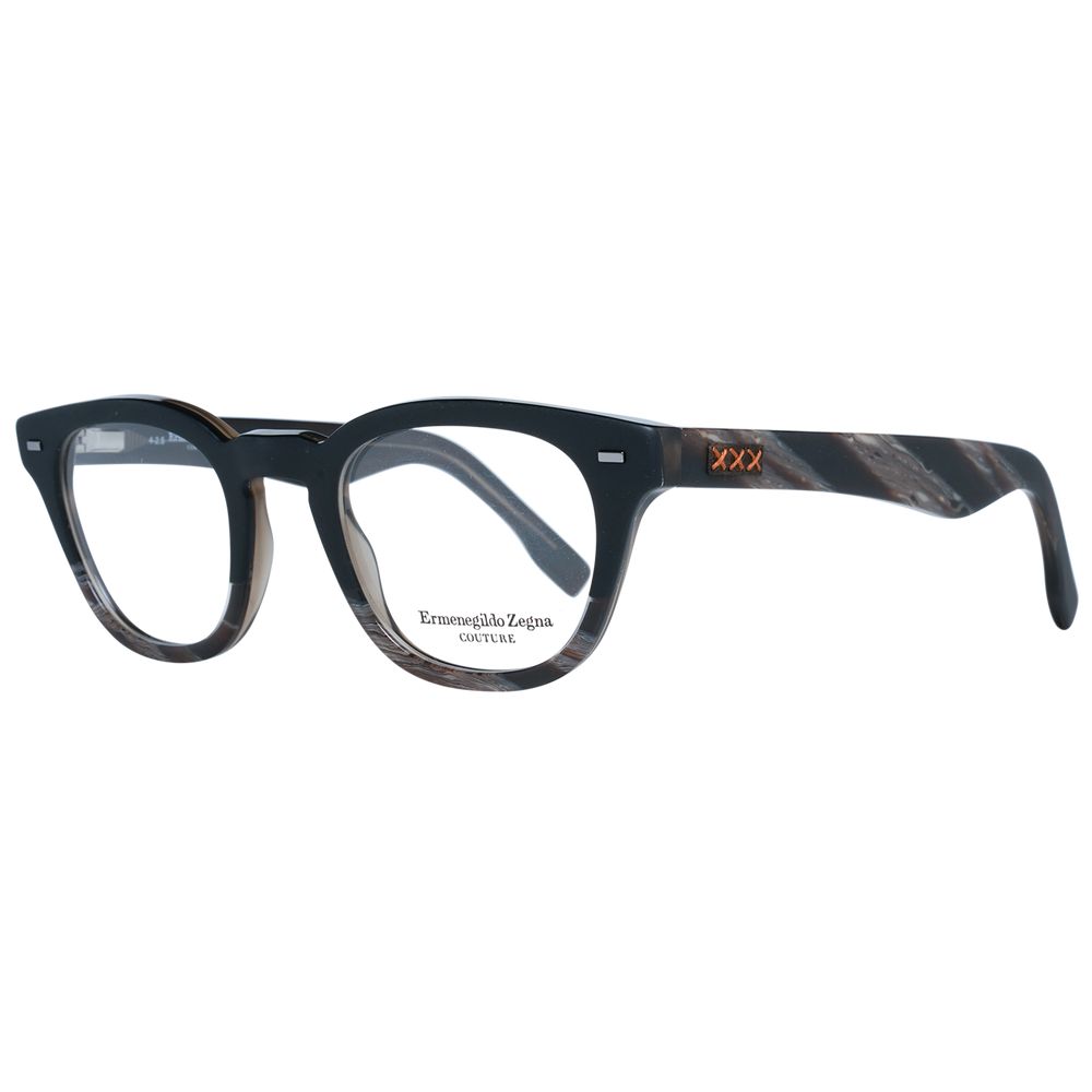 Ermenegildo Zegna Black Acetate Optical Frames