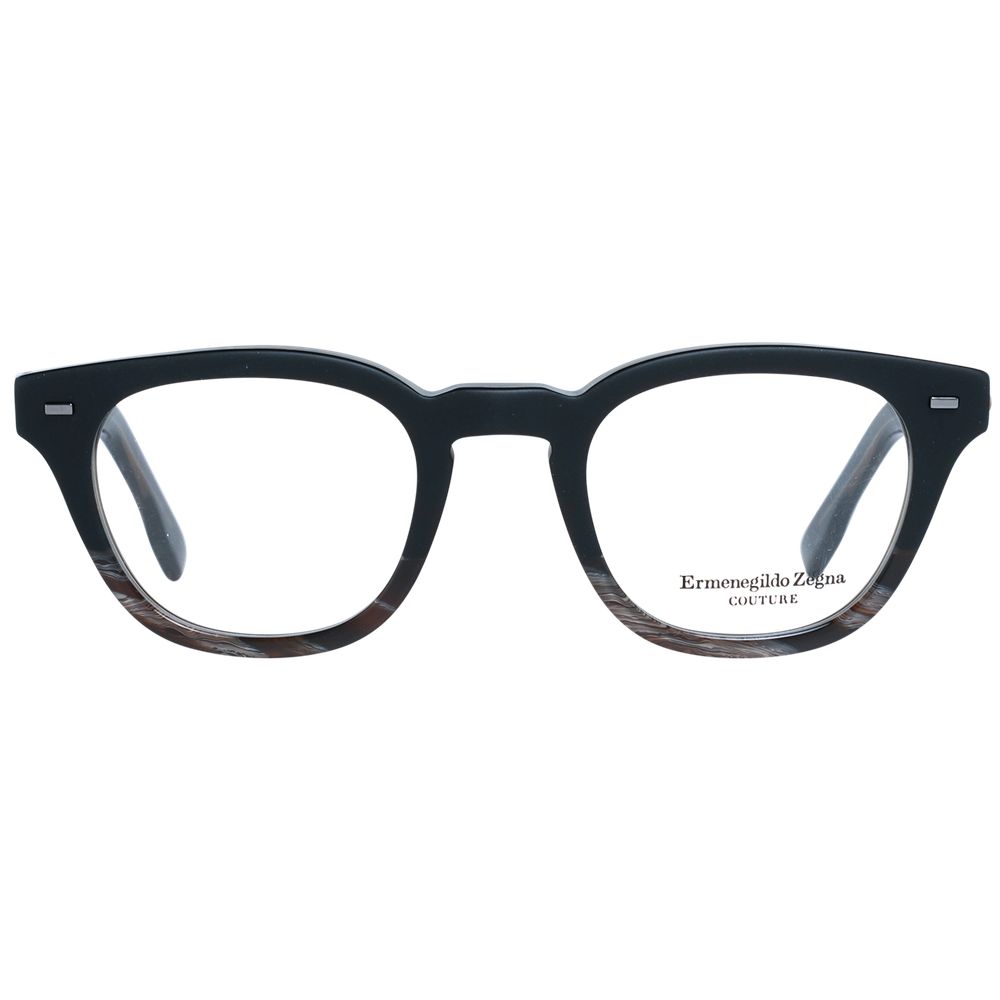 Ermenegildo Zegna Black Acetate Optical Frames
